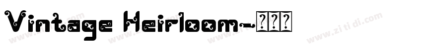Vintage Heirloom字体转换